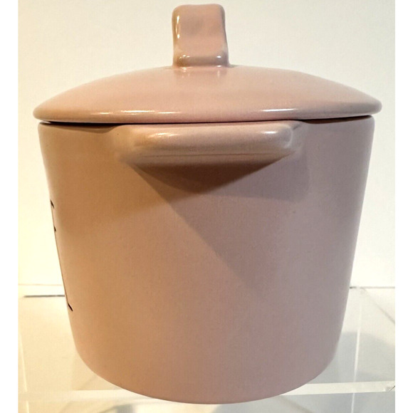 Rae Dunn Pink Love Mini Ceramic Crock Valentines Kitchen Artisan Collection NEW - Picture 8 of 11